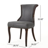 Classic Slate Microfiber Dining Chair - Set of 2 - NH038103