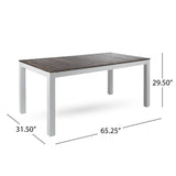 Outdoor Dark Brown Finished Acacia Wood Dining Table - NH642203