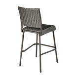 Outdoor 2 Seater Half-Round Wood and Wicker Bistro Set with Folding Table - NH228903