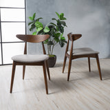 Mid-Century Modern Design Wood Dining Chairs (Set of 2) - NH079992