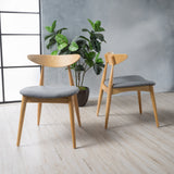 Mid-Century Modern Design Wood Dining Chairs (Set of 2) - NH079992
