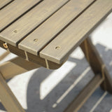 Outdoor 3 Piece Foldable Acacia Wood Bistro Set - NH802103