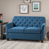 Extra Padded Tufted Back Fabric Loveseat - NH660003