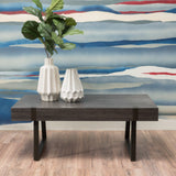 Black Oak Wood Coffee Table - NH789992