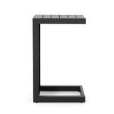 Outdoor Modern Aluminum C-Shaped End Table - NH115313