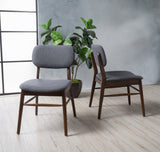 Mid Century Wood Finish Dining Chairs (Set of 2) - NH410003