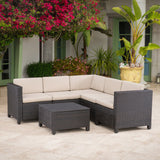 Outdoor 13 Pc Wicker Patio Set w/ Water Resistant Cushions - NH764003