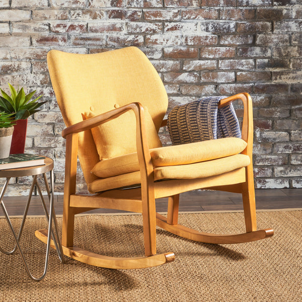 Mid Century Modern Fabric Rocking Chair - NH890203