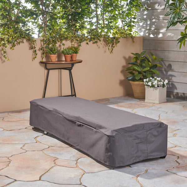 Outdoor Waterproof Chaise Lounge Cover, Gray - NH950503
