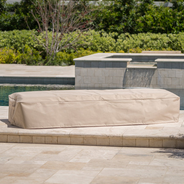 Outdoor Beige Waterproof Fabric Lounge Set Cover - NH715003