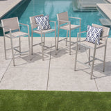 Outdoor Mesh 29.50 Inch Barstools with Rust-Proof Aluminum Frame - NH852403