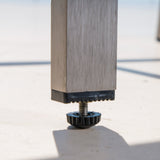 Outdoor Modern 3-Piece Gray Wicker Bar Set with Aluminum Frame - NH853003