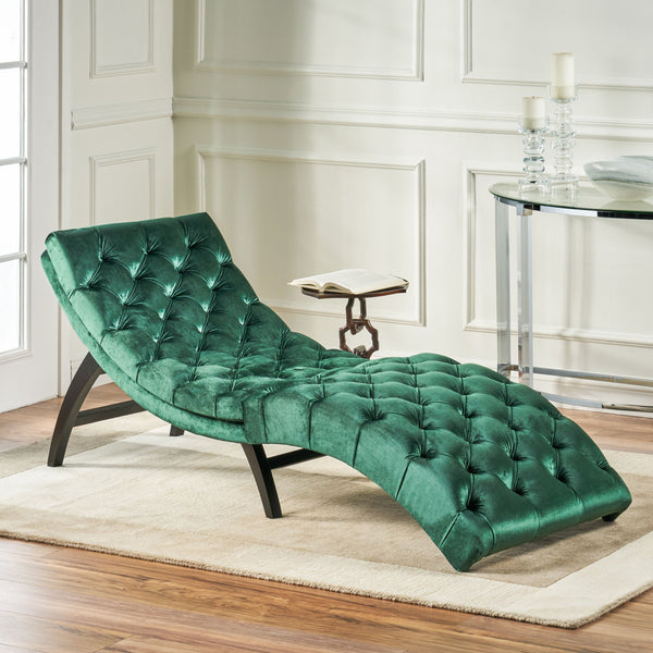 Tufted New Velvet Chaise Lounge - NH465203