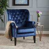 Tufted Back New Velvet Club Chair - NH062103