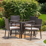 Outdoor 5 Piece Dining Set with Water Resistant Cushions - NH728003