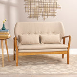 French Wooden Fabric Settee - NH951003