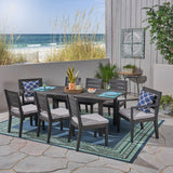 Outdoor 6-Seater Acacia Wood Expandable Dining Set - NH705603