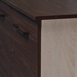 Modern 3-Shelf Walnut Finished Faux Wood Cabinet with Oak Accent - NH156303