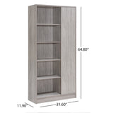 Mid Century 2 Piece TV Stand & Bookcase Set - NH788903