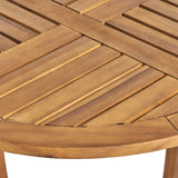 Outdoor 2 Seater Acacia Wood Dining Set - NH833013