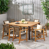 Outdoor 8 Seater Acacia Wood Dining Set - NH233013