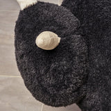 Furry Sheep Ottoman, Black - NH755503