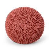 Modern Knitted Cotton Round Pouf - NH311413