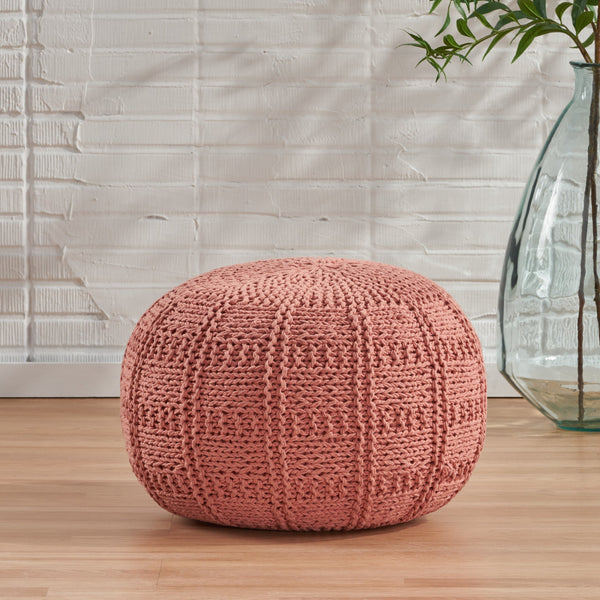 Handcrafted Modern Fabric Pouf - NH596992