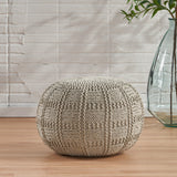 Handcrafted Modern Fabric Pouf - NH596992