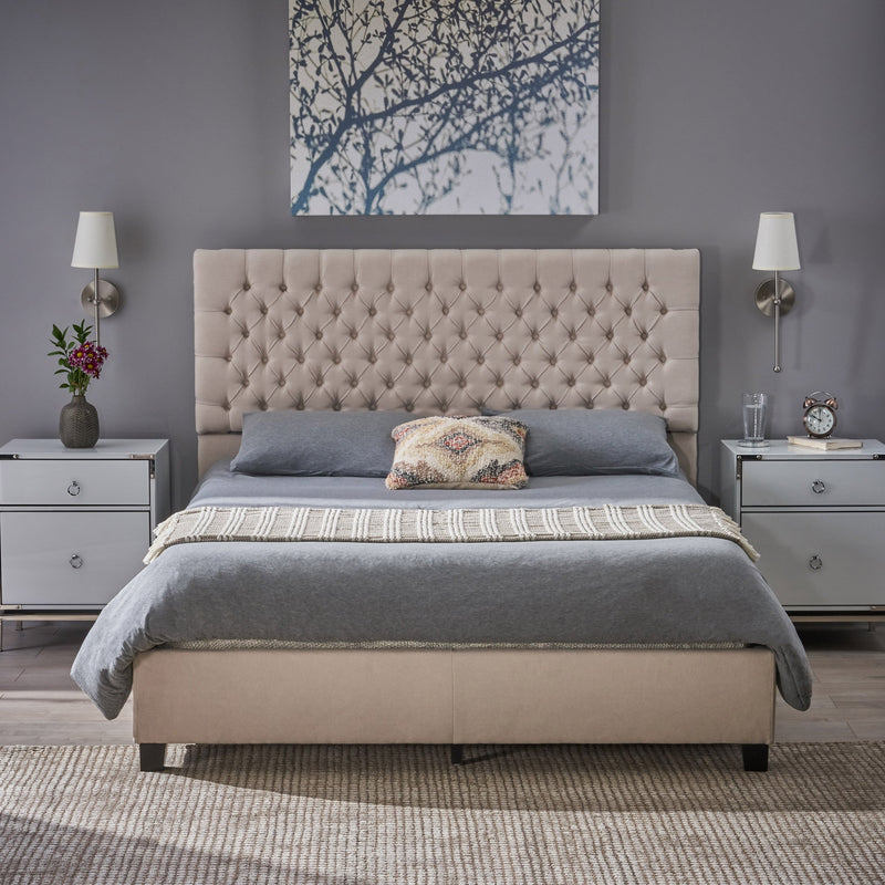 Fully Upholstered Fabric Queen Bed - NH762003