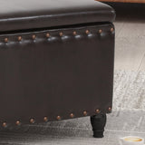 Bonded Leather Storage Ottoman - NH085113
