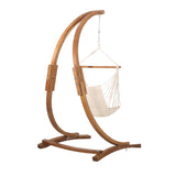 Outdoor Fabric Swing Hammock Chair with Stand - NH346313