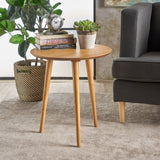 Finished Wood End Table w/ Faux Wood Overlay - NH862103