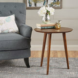 Finished Wood End Table w/ Faux Wood Overlay - NH862103