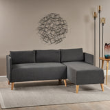 Mid Century Modern Fabric Chaise Sectional - NH954103