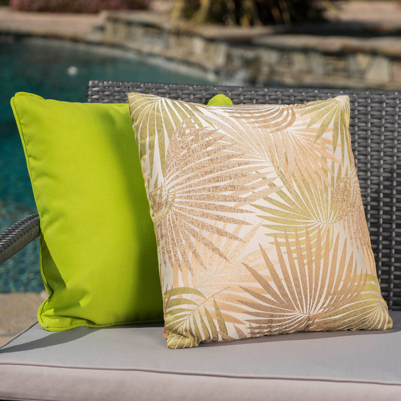 Outdoor Square Tropical Water Resistant Pillow (Set of 2) - NH447003