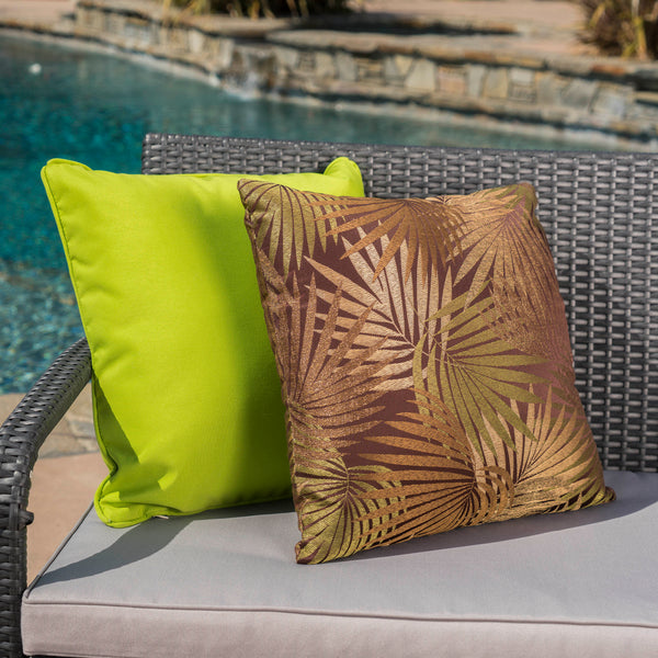 Outdoor Square Tropical Water Resistant Pillow (Set of 2) - NH447003