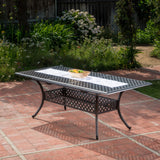 Outdoor Patina Copper Finish Expandable Dining Table - NH476003