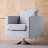 Modern Cream Fabric Swivel Armchair - NH385003
