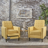 Mid-Century Modern Tufted Back Fabric Recliner (set of 2) - NH673103