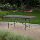 Outdoor Multibrown Wicker Dining Table - NH945003