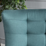 Mid Century Modern Dark Teal Fabric Accent Chair - NH887003