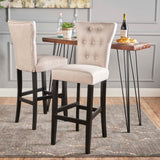 30-Inch Tufted Back Fabric Barstools (Set of 2) - NH982103
