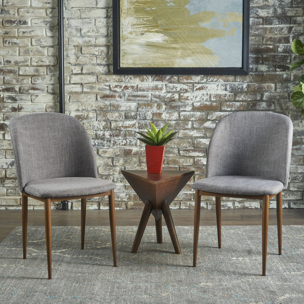 Light Gray Fabric Dining Chairs (Set of 2) - NH483103