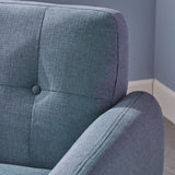 Mid Century Modern Petite Fabric Love Seat - NH848103