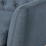 Petite Mid Century Modern Tufted Fabric Love Seat - NH758103