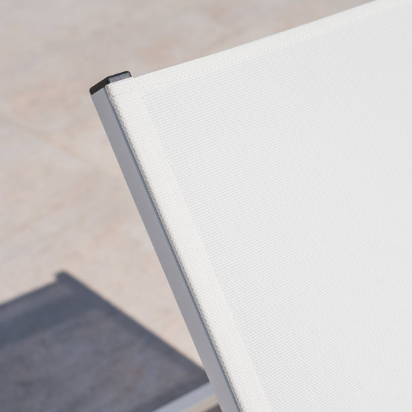 Outdoor Aluminum and Mesh Chaise Lounge NH899403 Noble House Furniture