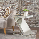 Mirrored Z Shaped Side Table - NH668103