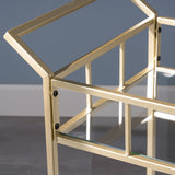 Indoor Modern Iron and Glass Bar Cart - NH864403
