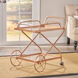 Traditional Iron and Glass Bar Cart - NH174403